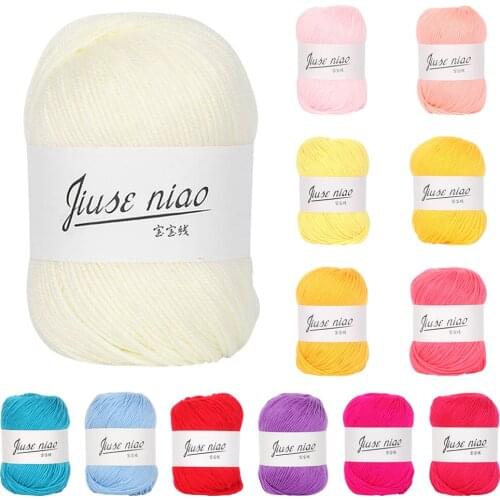 Crochet Knitting Baby Threads 50g Pure Cotton Thin Yarn Soft Material DIY Tools Baby Knitted Crochet Yarn Scarves Clothes