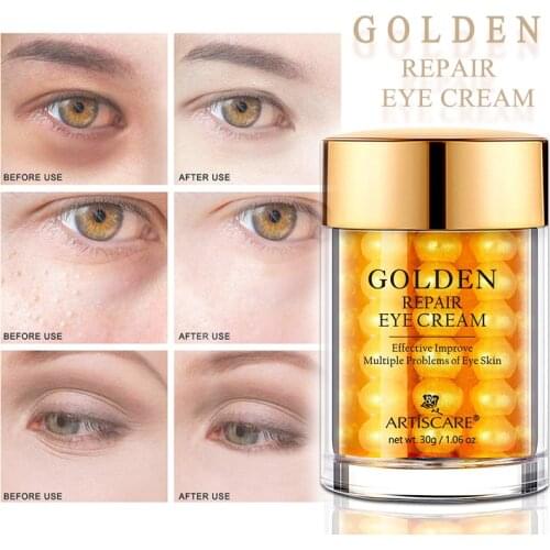 ARTISCARE Golden Eye Cream Anti-Wrinkle Anti-Age Remover Dark Circles Eye Care Anti-Puffiness Bags Collagen Hydra Serum TSLM2