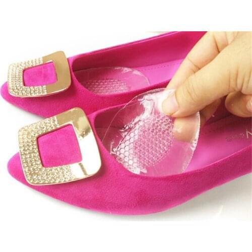 1pair Before Palm Pad Cushion Pad Heels Mat Before Female Half Thick Transparent Non-slip Soles Cushion Soft Transparent Pad