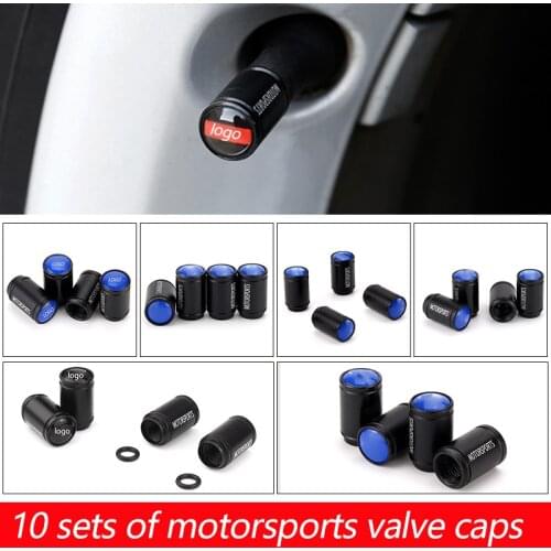 10 sets of car tires, caps, tires, aluminum alloy valve caps, alloy car valve cores, personalized sets, general models