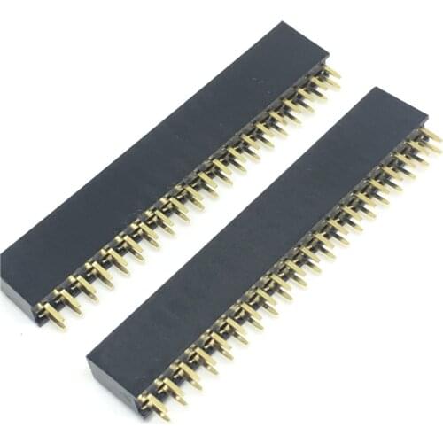 10 Pcs 2.54mm 2x20 40-Pin Female Pin Header Socket Connector Strip