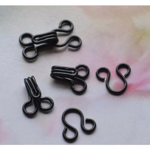 100 sets Trousers Skirts Hook and Eye High-grade Metal Buckle Hook and Eye Bra Underware Sweater Fur Hook and Eye Pants Buckle