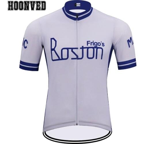 1981 The 2019 New Team racing Men white Boston Retro Cycling Jersey Short Sleeves Triathlon Clothing maillot ciclismo hombre