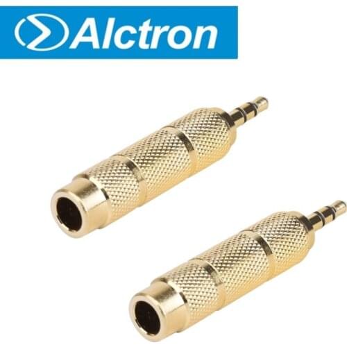 2pcs/set or 5pcs/set Alctron C2112 6.35mm to 3.5mm audio adapter, apply to multi devices and occasions