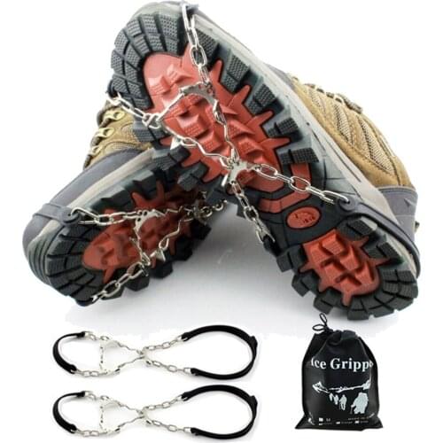 6 Teeth Climbing Crampons For Outdoor Winter Walk Ice Fishing Snow Shoes Antiskid Shoes Manganese Steel Gripper Shoe Covers