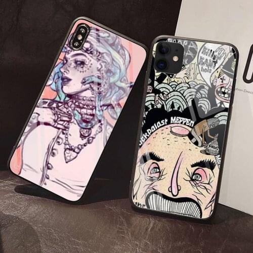 Cute animals Phone Case Tempered Glass For iPhone 12 Pro Max Mini 11 Pro XR XS MAX 8 X 7 6S 6 Plus SE 2020 case