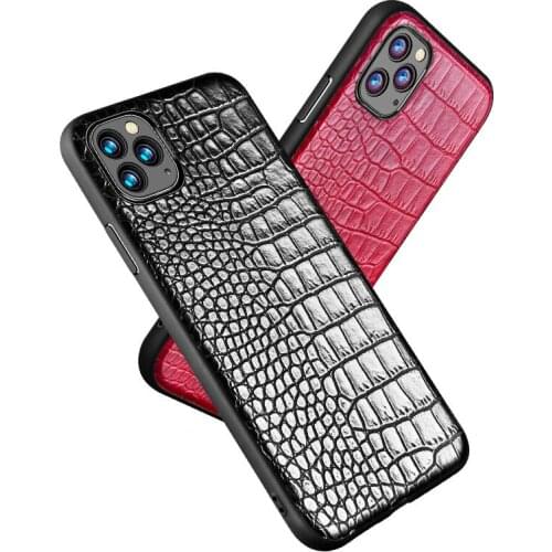 Case for iPhone xs xr 11 pro max back Cover Shell Crocodile Leather Fundas for iPhone X 6 6s 7 8 Plus 7plus Coque Housing Capa