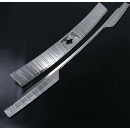 For Sportage R 2018 Car Styling Rear Bumper Protector Step Panel Boot Protector Plate Cover Sill Rear Trunk Door sill