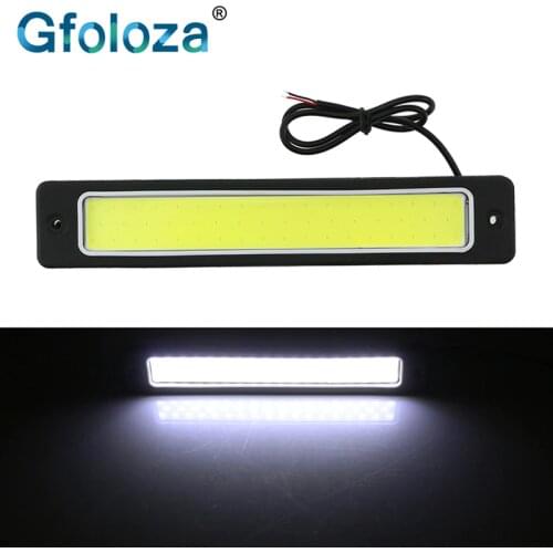 Gfoloza Car LED DRL Flexible Waterproof COB Daytime Runing Light Auto Interior Reading trunk Light White 6500K 190x35mm 1Pcs