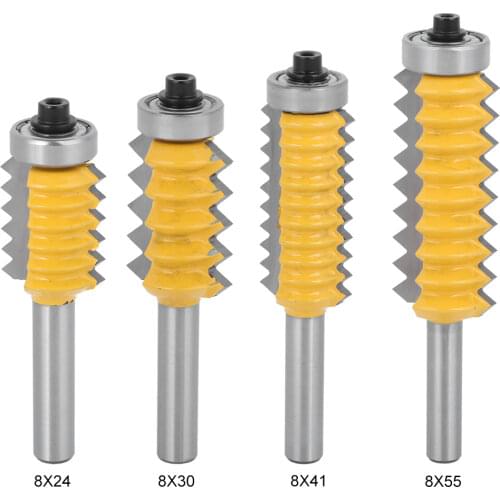 Milling Cutter 8 Shank Woodworking Cutter Rail Stile Router Bit Line Type Wood Milling Knife cnc end mill