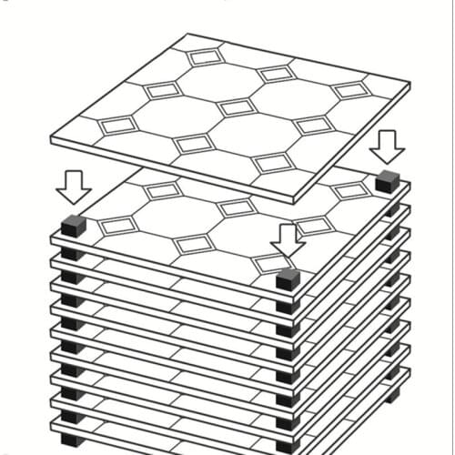 100Pcs 10mm Tile Leveling Pad Wall Tile Adhesive Adhesive Pad Marble Isolation Auxiliary Plastic Brush Glue Small Square Rubber