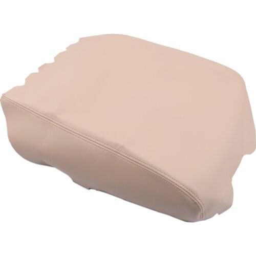 Microfiber Leather Center Console Armrest Lid Cover fit for Toyota Tundra 2007-2013 (Beige)
