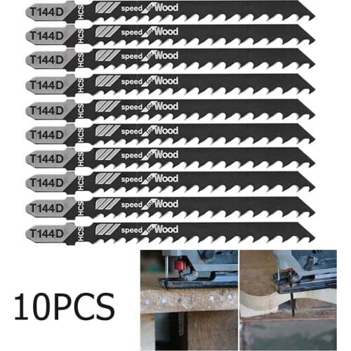 10pcs HCS Jigsaw Blades Set T144D 100mm Jig Saw Blade Hand Saw For Wood Plastic Metal Cutting Power Tools Accessories