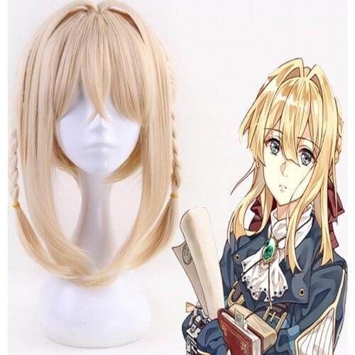 Anime Violet Evergarden Cosplay Wigs Evergarden Cosplay Hair Wig Heat Resistant Synthetic Wig Halloween Party Women Cosplay Wig