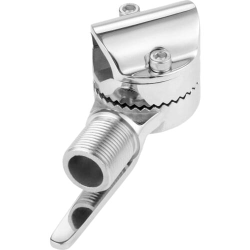 25mm 1 Inch Thread Rail Mount Stainless Steel Marine Boat Antenna Ratchet Base 22mm Inner Tube Pipe Clamp On Antenna Holder
