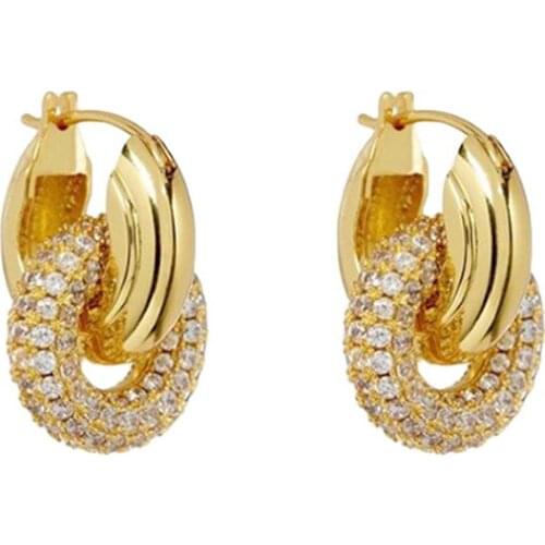 European and American cool wind ring earrings