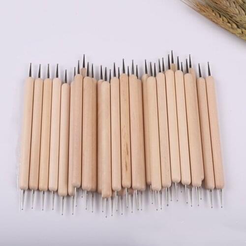 Stainless Steel Ball Double Headed Modelling Ball Tools Polymer Clay Nail Drill Pens Manicure Tool Pottery Clay Dotting Tools