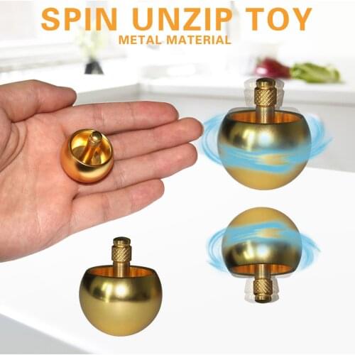 Spinning Toys Mini Funny Metal Flip Fidget Toy Mini Magic Metal Gyro Spinning Top Silver Golden Stress Reliever Toys For Kids