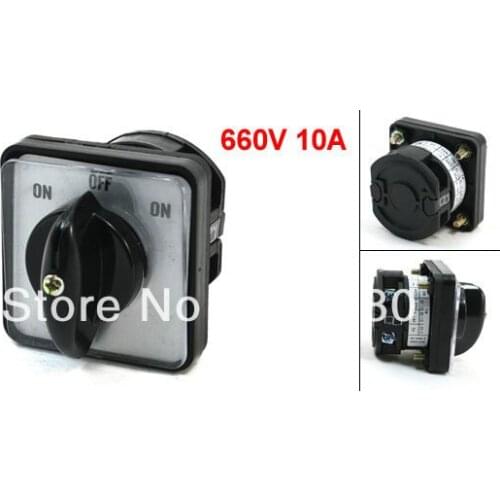 LW8-10/B101.1 660V 10A ON-OFF-ON 3 Three Position Universal Rotary Cam Changeover Combination Switch Panel Mount