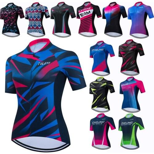 Cycling Jersey Women Short Sleeve 2021 Summer Bike Shirts Bicycle Clothing Riding Sport Bike Jersey Top Maillot Ropa ciclismo