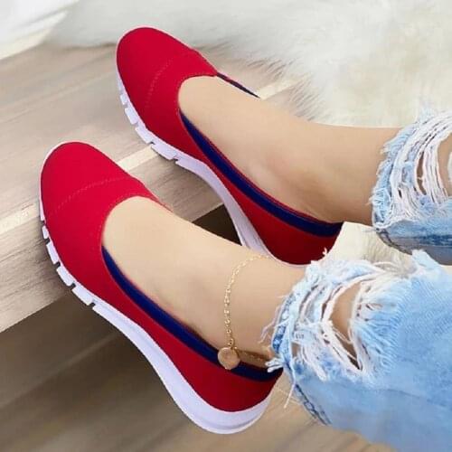 Ladies Handmade Solid Color Women Shoes Classic Casual Flat Heel Shoes Comfortable Non-slip Fashion