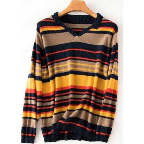 Sweater Women 2020 Spring Autumn Korean Version of Long-sleeved Cotton Linen Loose Striped Sweater Sweater Inside Thin European
