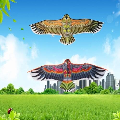 1.1m/1.2m Eagle Kite Polyester Fiberglass Rod Hand Made Triangle Kite Rainproof Silk Waterproof Outdoor Toys Garden Cloth Toys
