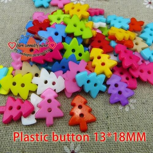 100PCS Plastic tree buttons coat boots sewing clothes accessory kid joy decoration Kid button P-195