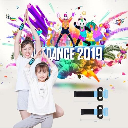 2 in 1 Joy Con Just Dance 2019 Left Right Wristband Adjustable Elastic Strap with Space Armband for Nintend Switch NS Controller