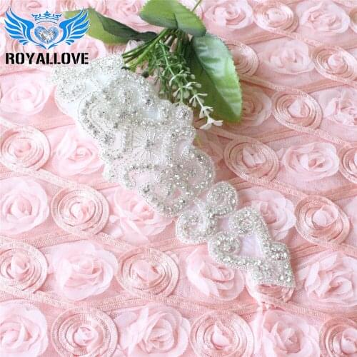 30Pcs Rhinestone bead Bridal beautiful crystal applique trim wedding for sash crystal embellishments rhinestone applique patch