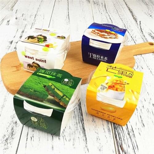 50pcs High quality round pudding cup ice cream tiramisu yogurt dessert jar fruit mousse cake baking package dessert plastic box