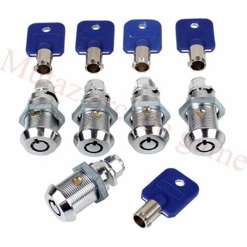 5x 28mm Arcade Machine Cash Door Tool Box Tubular Cam Lock Cabinet Door Lock with 5 Same Keys for Arcade Games Jamma Mame Kit