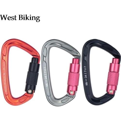 7075 Aluminum Alloy Carabiner 24KN D-Shaped Heavy Duty Hook for Rock Climbing