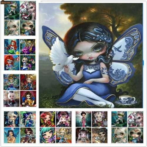 5D Diamond Painting Cartoon Girl Diamond Mosaic Sale 5D Diamond Embroidery Magic Girl Rhinestone Pictures Diamond Mosaic Gift