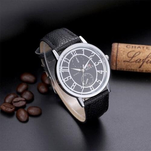 SOXY Brand Watch Fashion Leather Quartz Watch Casual Sport Watches Men Luxury Wrist Watches Hombre Hour Clock relogio masculino