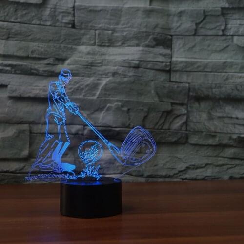 Colorful Led Night Light Golf Players Night Lamp Usb Pulg Remote Control Bedside Desk Lamp Kid Room Atmosphere Table Lamp