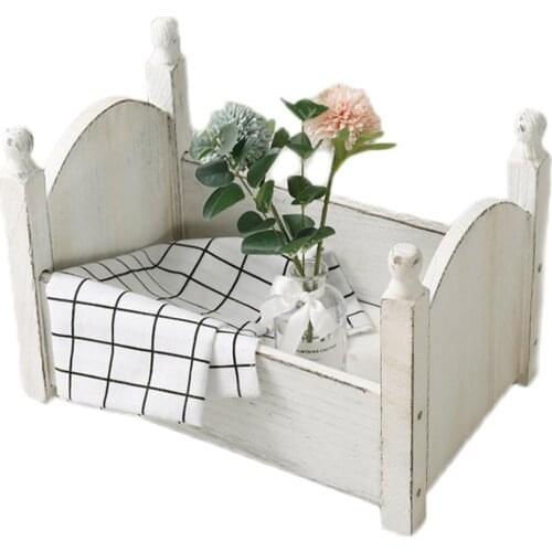 Baby Small Photography Bed Photo Studio Photography Props Newborn Small Wooden Crib for Baby Boys Girls