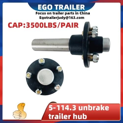 Ego trailer trailer axle trailer half axle trailer hubs 5-114.3 trailer parts price for pair