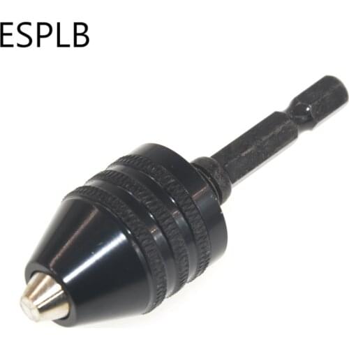 ESPLB 0.6-8mm Drill Chuck Bit Hex Shank Keyless Adapter Impact Converter Clamping Range Drill Hole Driver Tool Accessories
