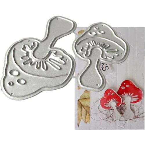 Mushrooms Metal Cutting Dies Stencil Scrapbooking DIY Album Stamp Paper Card Embossing Decor Craft Bookmark Gift Decoration