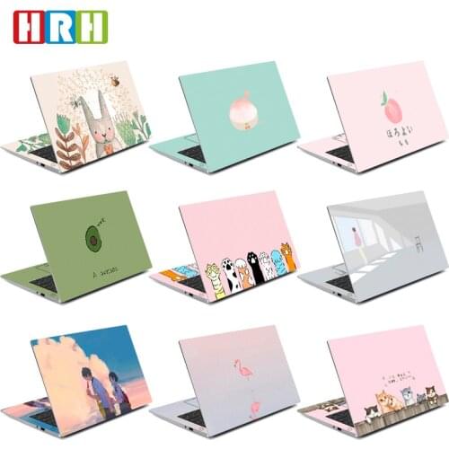 HRH 2 in 1 Cartoons Design Laptop Decal DIY Stickers Guard Skin For 11/12/13/14/15/16 inch for MacBook for HP for Dell