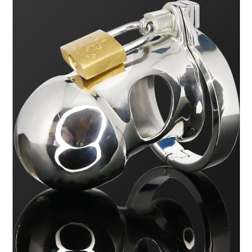 Stainless Steel Chastity Cage Cock Cage Spikes Lock Ring Penis Prison Delay Ejaculation BDSM Sex Toys For Men C027/C028