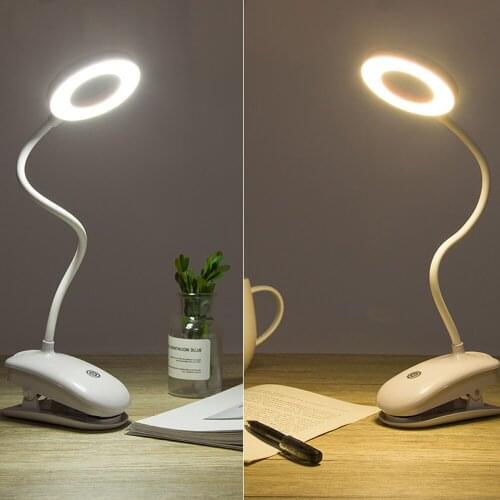 Creative Led Book Light Flexible USB Clip-On Folding Table Lamp Chargeable Touch Reading Table Desk Bedside Travel Night Lamp