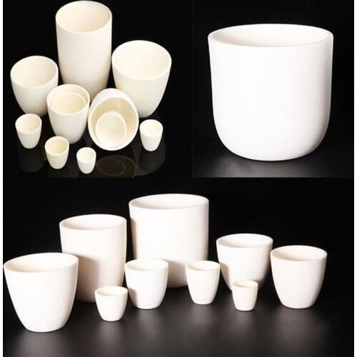 1piece Laboratory 5ml to 500ml Corundum crucible 99% alumina Ash crucible without cover for experiment