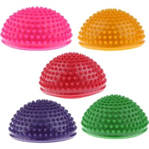 Set of 5 Balance Pods, Yoga Half Ball Dome Balance Trainer, Anti-Slip Hedgehog Exercise Balance Ball for Home and Gym Use