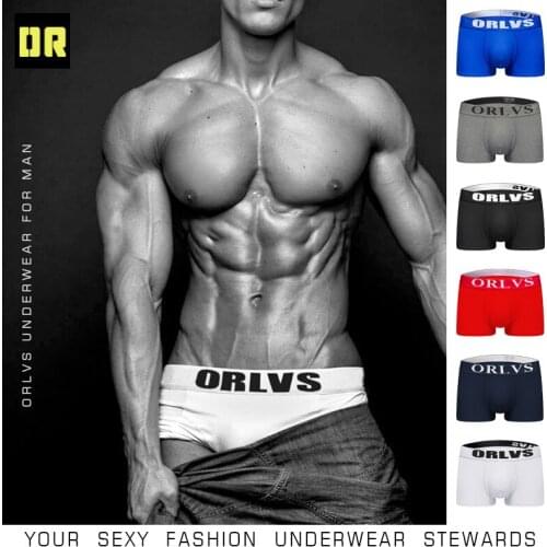 Orlvs underwear mens cotton low waist body shaping hip lifting sexy breathable boxer pants or125T