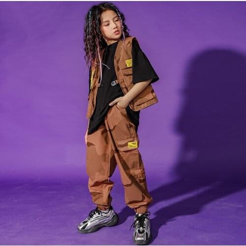 Fall Hip Hop Dance Clothes For Children Jazz Dance Wear Designer Clothing Performance Costume Kids Joggers Fashion Wears DL6800