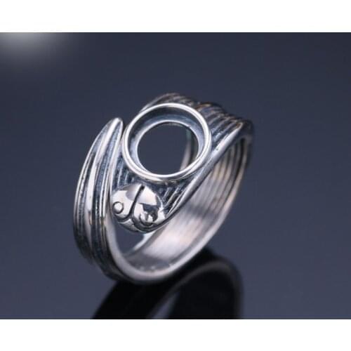 8*8mm 925 STERLING SILVER women Semi Mount Bases Blanks base blank Pad VINTAGE rings rings Setting set jewelry diy A1356