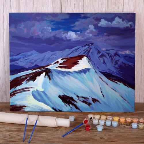 Landscape Mount Petros DIY Painting By Numbers Set Acrylic Paints 50*70 Picture By Numbers Photo Home Decoration Drawing