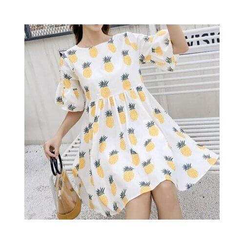 Korean Style Dress Female Girls Cotton Kawaii Sundress Women Summer Lolita Dresses Students Casual Dress Vintage Princess Dress